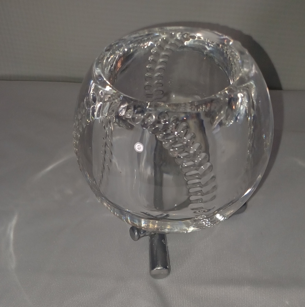 PartyLite Clear Glass Tea Light Holder with Spiral Detail